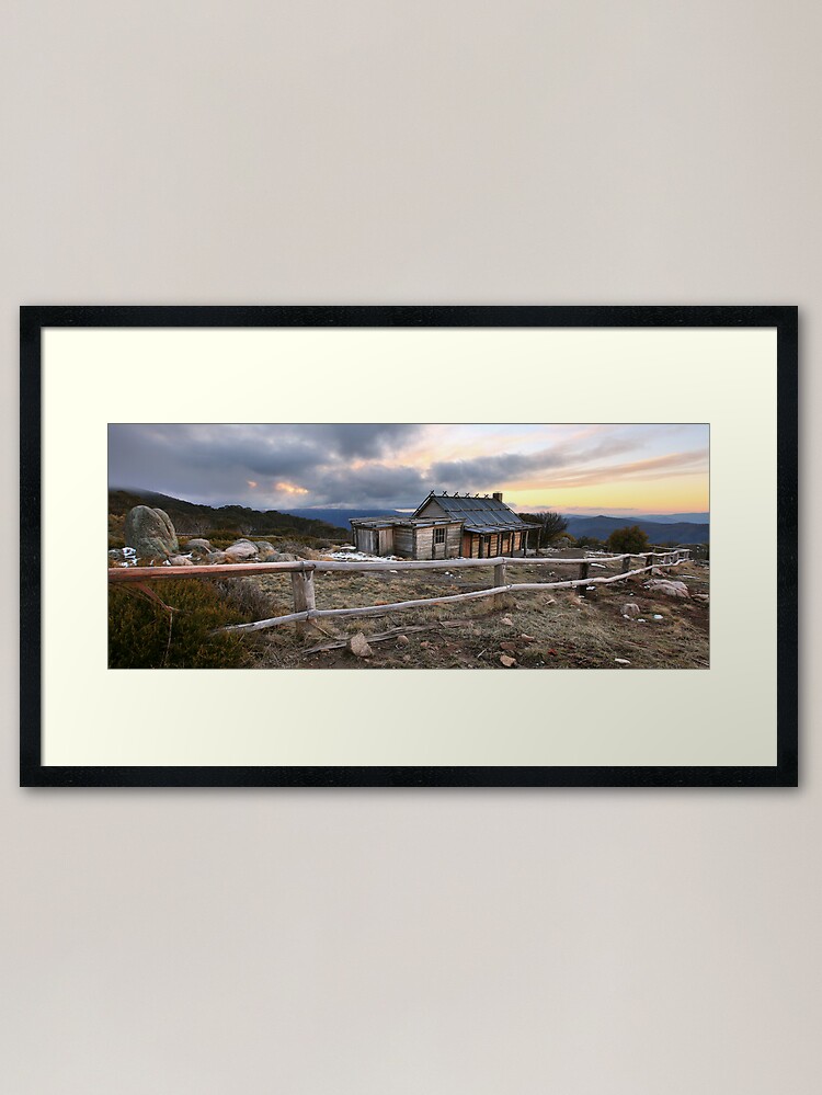Alternate view of Craig's Hut Winter Evening, Mt Stirling, Australia Framed Art Print