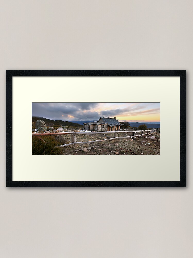 Alternate view of Craig's Hut Winter Evening, Mt Stirling, Australia Framed Art Print