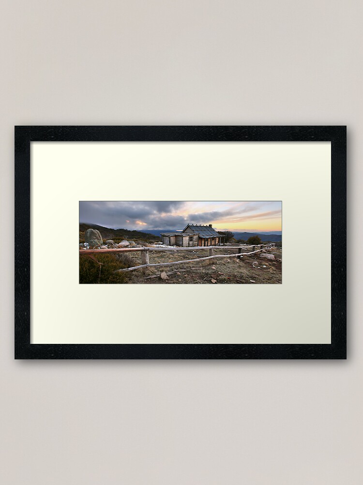 Alternate view of Craig's Hut Winter Evening, Mt Stirling, Australia Framed Art Print