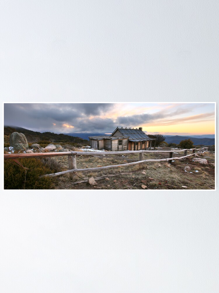 Alternate view of Craig's Hut Winter Evening, Mt Stirling, Australia Poster