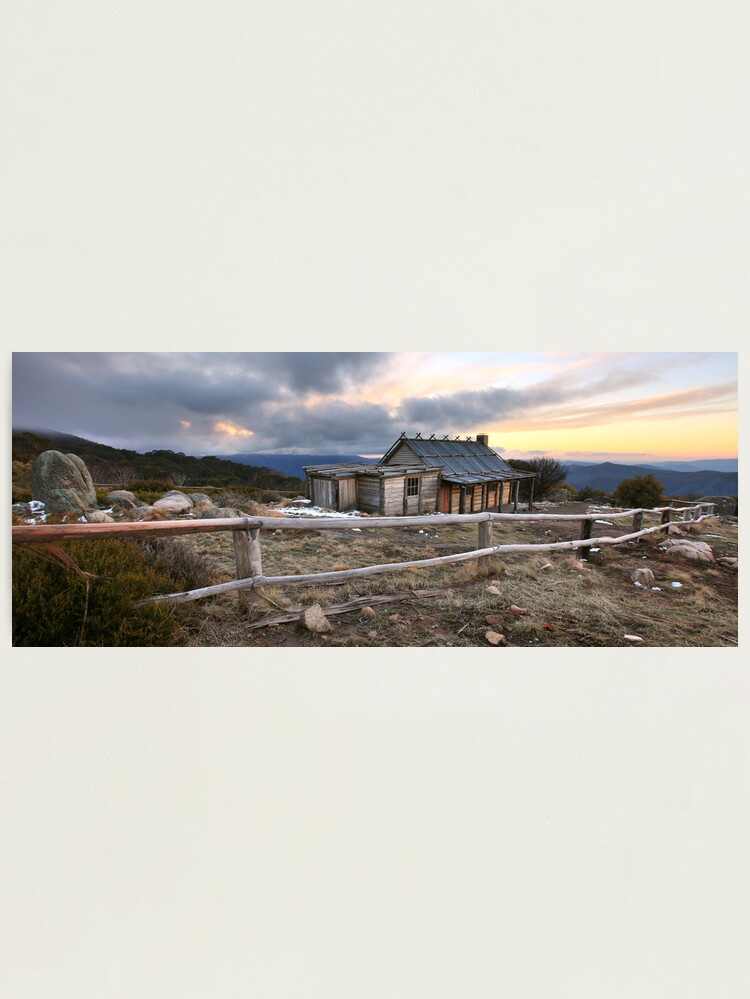 Alternate view of Craig's Hut Winter Evening, Mt Stirling, Australia Photographic Print