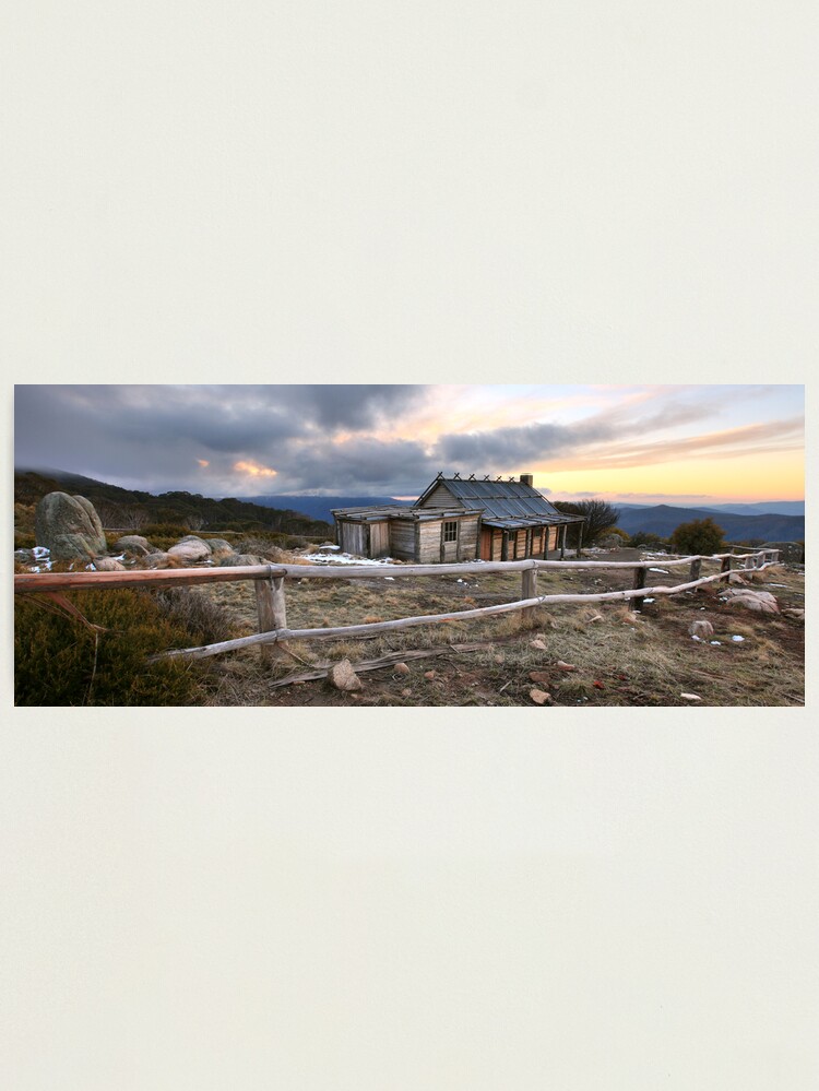 Alternate view of Craig's Hut Winter Evening, Mt Stirling, Australia Photographic Print