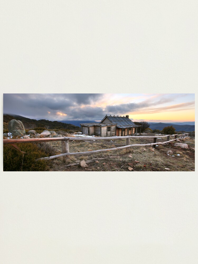 Alternate view of Craig's Hut Winter Evening, Mt Stirling, Australia Photographic Print