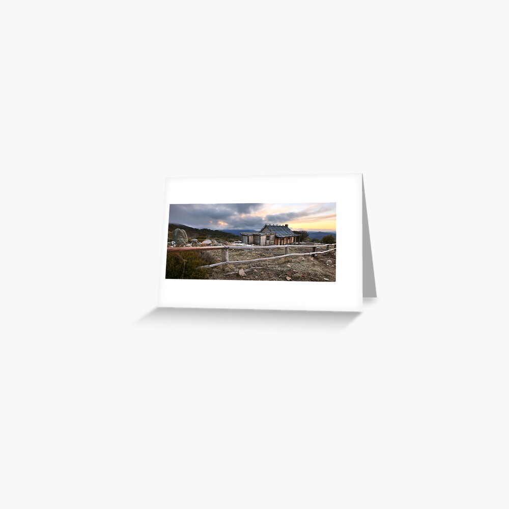 Craig's Hut Winter Evening, Mt Stirling, Australia Greeting Card