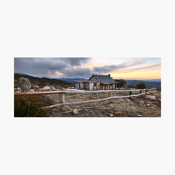 Craig's Hut Winter Evening, Mt Stirling, Australia Photographic Print