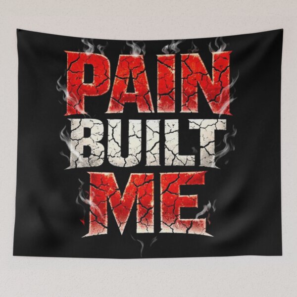 Item preview, Pain Built Me – Gym Motivation T-Shirt Design designed and sold by wanado.