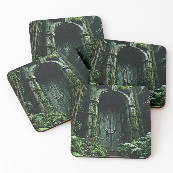 Item preview, Ancient sci-fi door in the jungle designed and sold by Dav-ttb.
