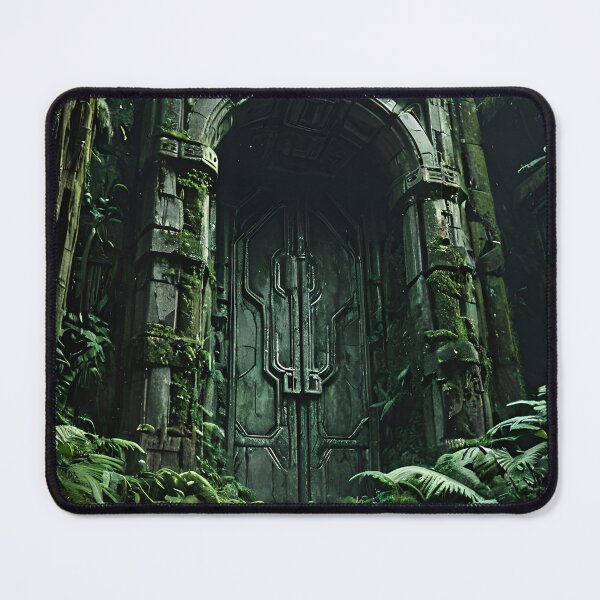 Item preview, Ancient sci-fi door in the jungle designed and sold by Dav-ttb.