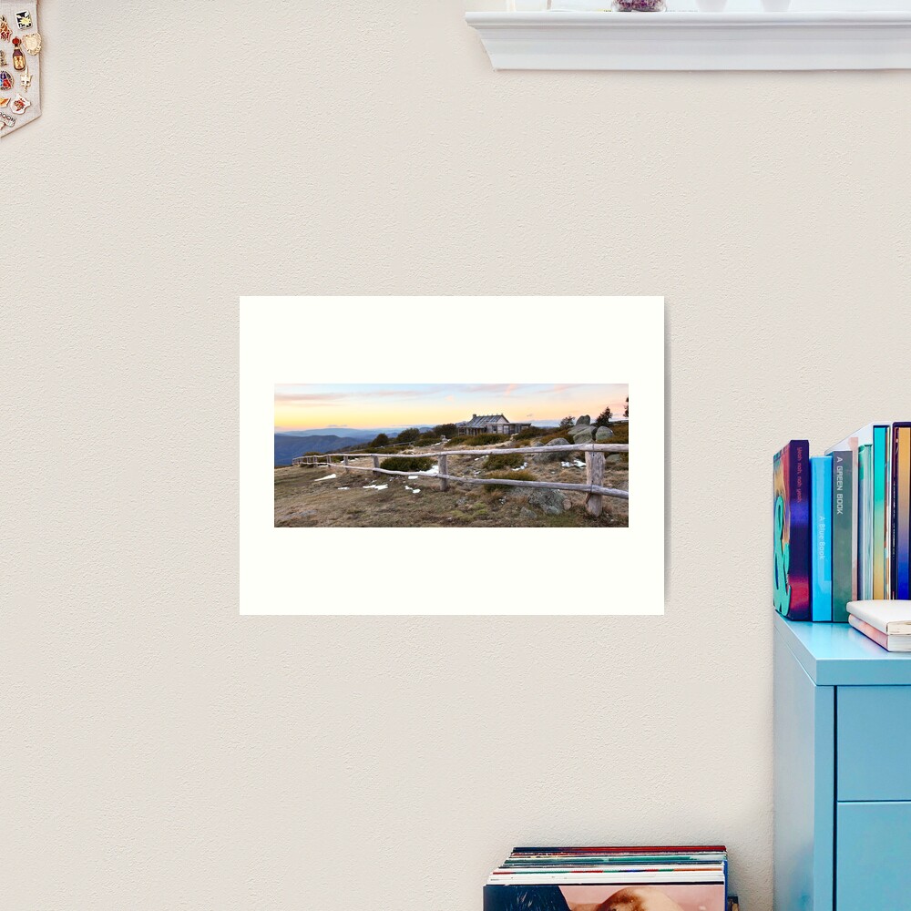 Craig's Hut Winter Evening, Mt Stirling, Australia Art Print