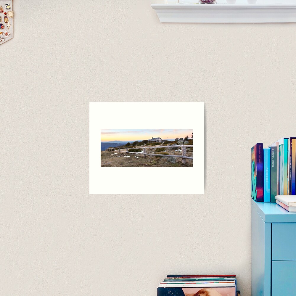 Craig's Hut Winter Evening, Mt Stirling, Australia Art Print