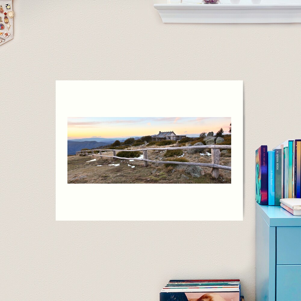Craig's Hut Winter Evening, Mt Stirling, Australia Art Print