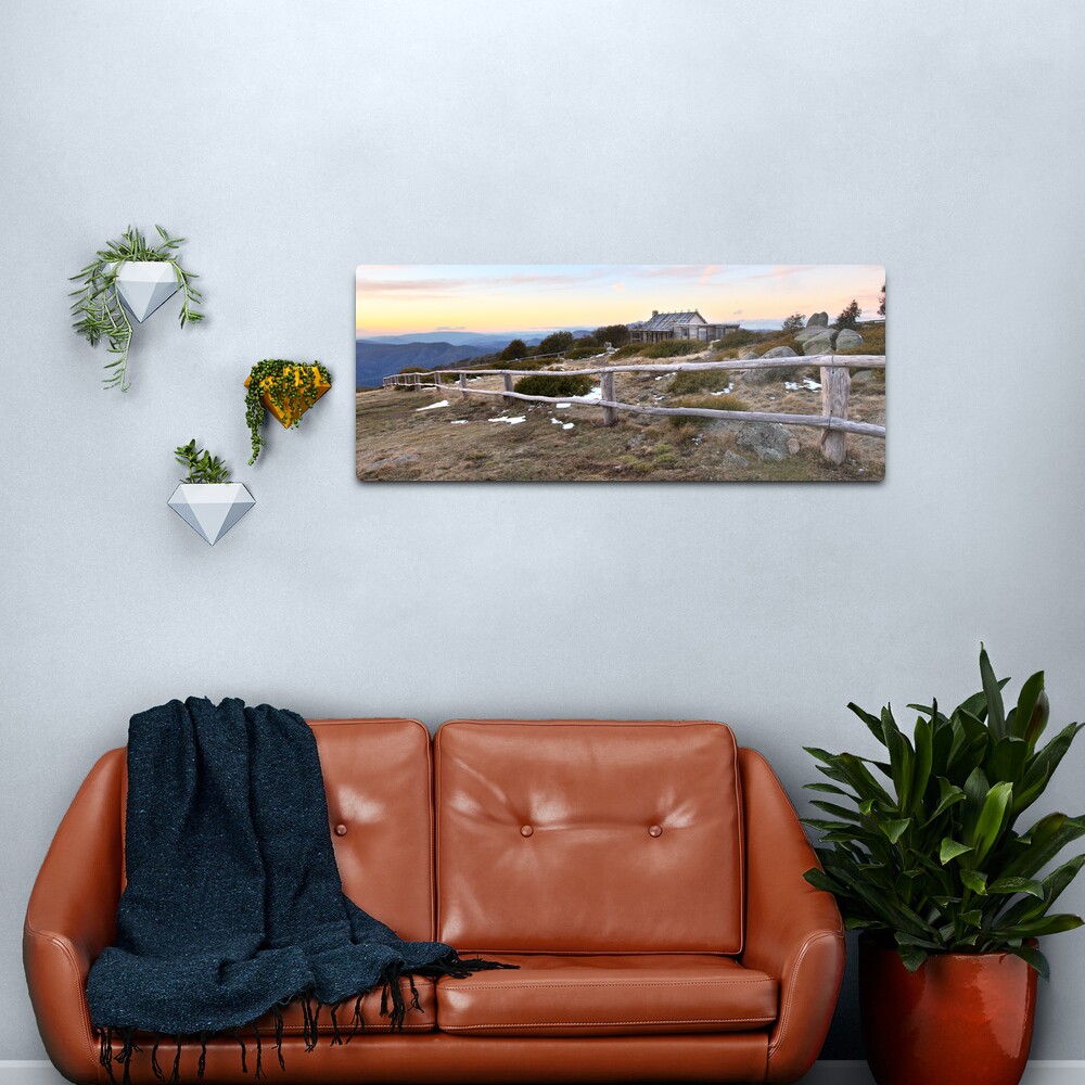 Craig's Hut Winter Evening, Mt Stirling, Australia Metal Print