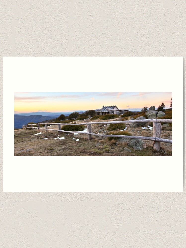 Alternate view of Craig's Hut Winter Evening, Mt Stirling, Australia Art Print