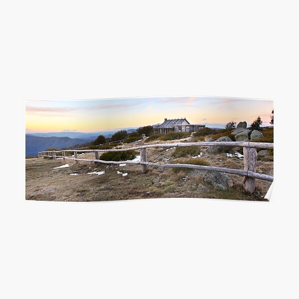 Craig's Hut Winter Evening, Mt Stirling, Australia Poster