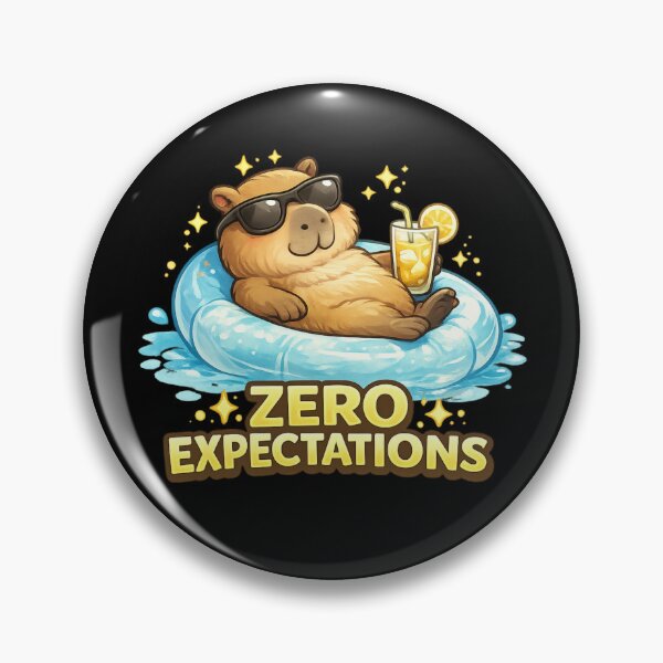 Item preview, Zero Expectations Chill Capybara Float designed and sold by Papier Atelier Art.