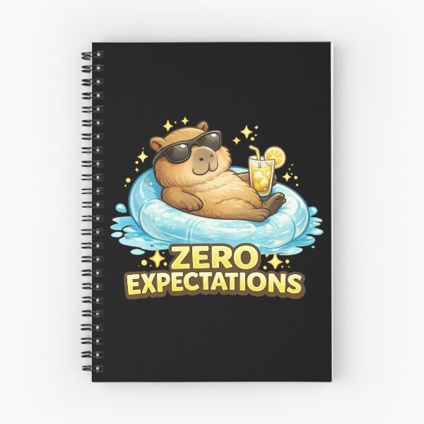 Item preview, Zero Expectations Chill Capybara Float designed and sold by Papier Atelier Art.