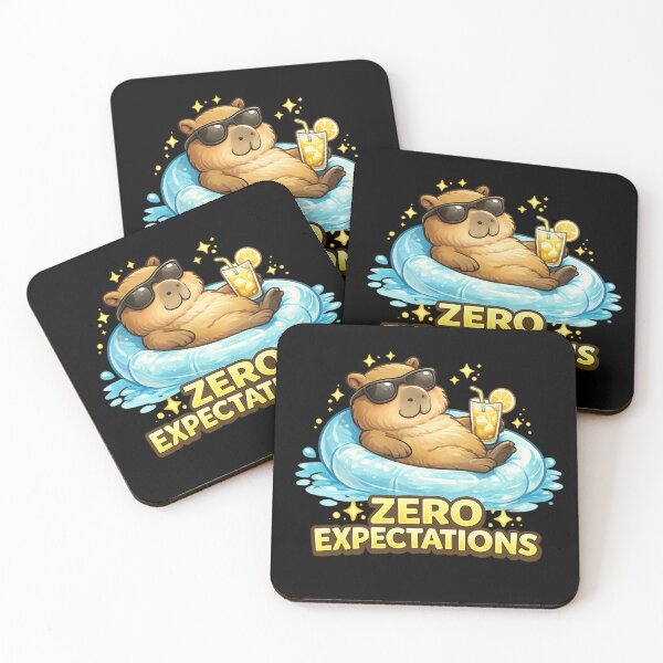 Item preview, Zero Expectations Chill Capybara Float designed and sold by Papier Atelier Art.