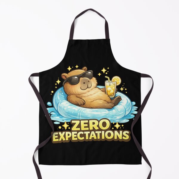 Item preview, Zero Expectations Chill Capybara Float designed and sold by Papier Atelier Art.