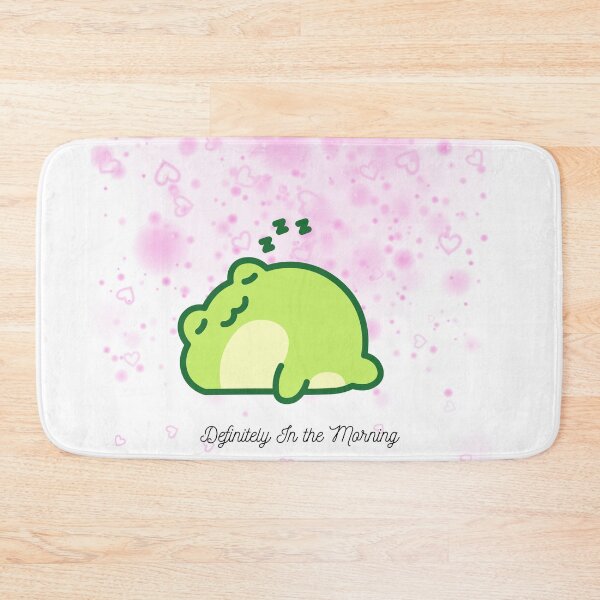 Item preview, Sleepy Frog  Definitely In The Morning – Cute Aesthetic Kawaii Frog designed and sold by The Honey Pun Shop.