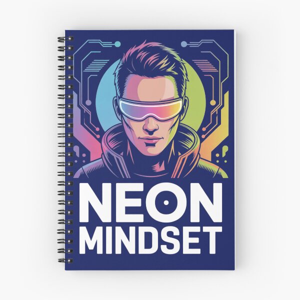 Item preview, Neon Mindset – Cyberpunk Minimalist Line Art Vector | Futuristic Sci‑Fi Design designed and sold by Design_Your_Day.