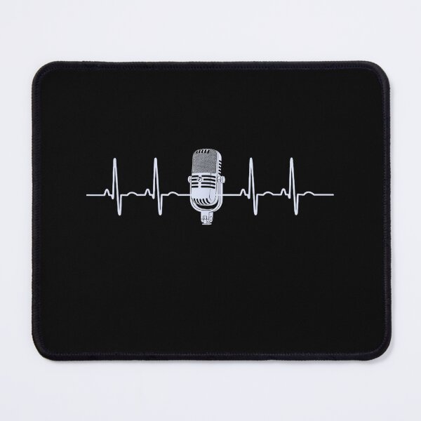 Item preview, Microphone Heartbeat Podcaster Musician Singer Audio Engineer designed and sold by salmzouriart.