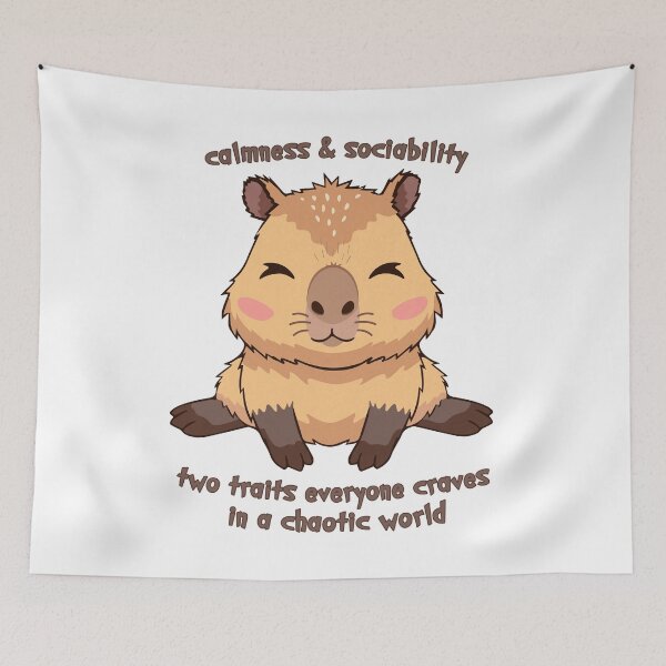 Item preview, cute baby capybara, calmness and sociability designed and sold by veibone.