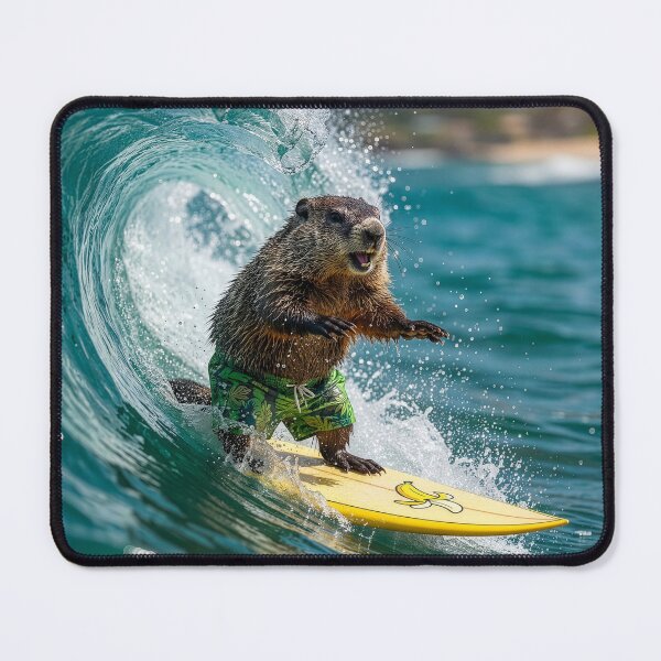 Item preview, Surfin' Woodchuck (Groundhog) designed and sold by Tridentulus.