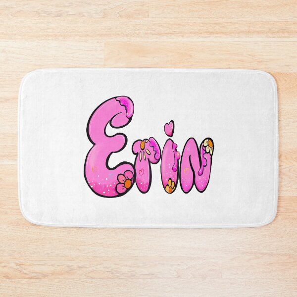 Item preview,  Erin Name - Personalized pink Bubble Letters Daisy Flowers gift for girls and women named Erin designed and sold by Artonmytee.