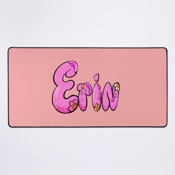 Item preview,  Erin Name - Personalized pink Bubble Letters Daisy Flowers gift for girls and women named Erin designed and sold by Artonmytee.