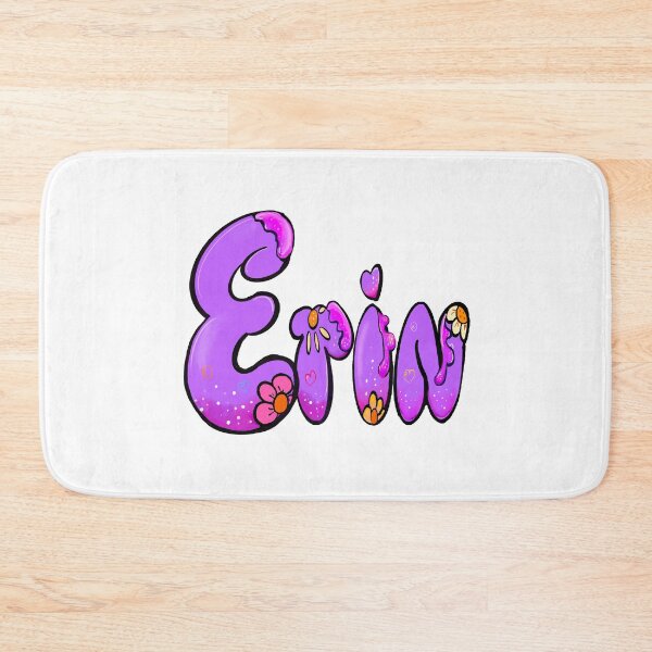 Item preview, Erin Name - Personalized Purple Bubble Letters Daisy Flowers gift for girls and women named Erin designed and sold by Artonmytee.