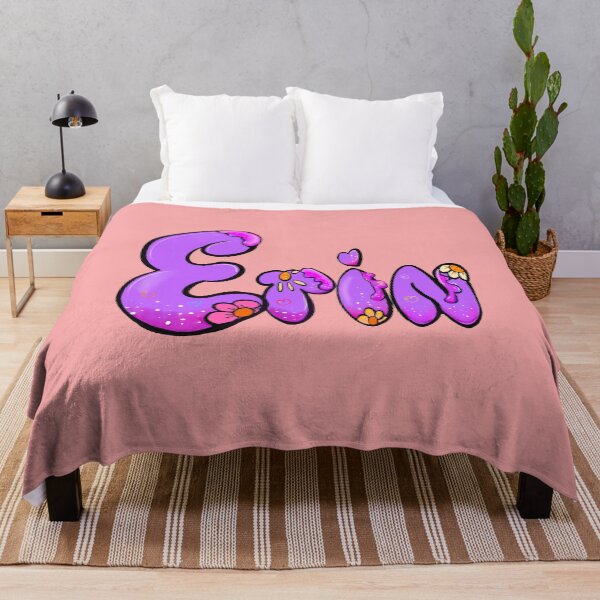 Item preview, Erin Name - Personalized Purple Bubble Letters Daisy Flowers gift for girls and women named Erin designed and sold by Artonmytee.