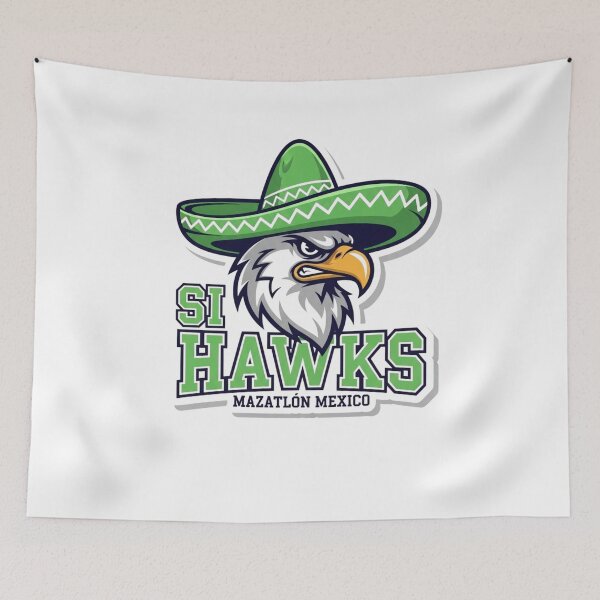 Item preview, Si Hawks Mazatlón Mexico Mexican Sombrero Eagle Fan Travel designed and sold by SofenArt.
