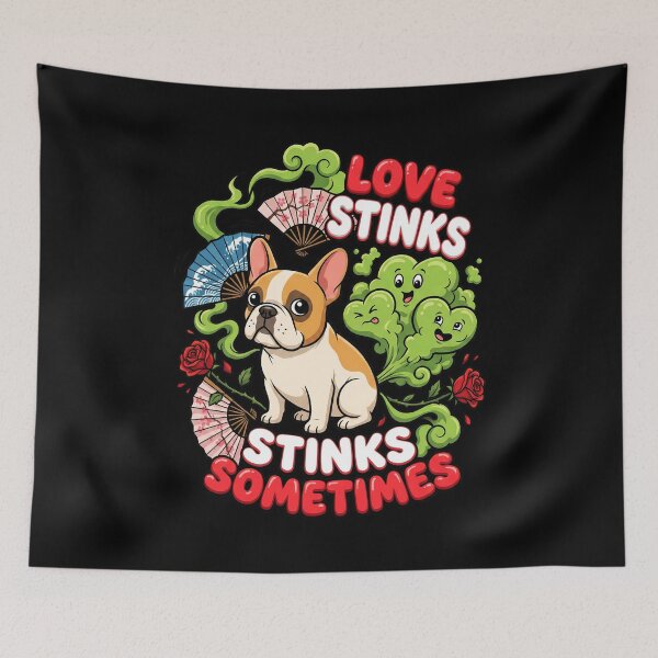 Item preview, French Bulldog Love Stinks Gas Cloud   designed and sold by Tong4130.