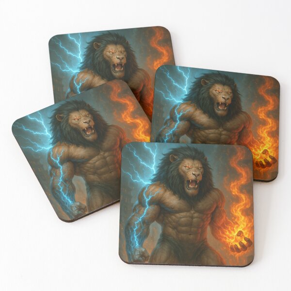 Item preview, Lion of Fire and Lightning designed and sold by fantasyai3.