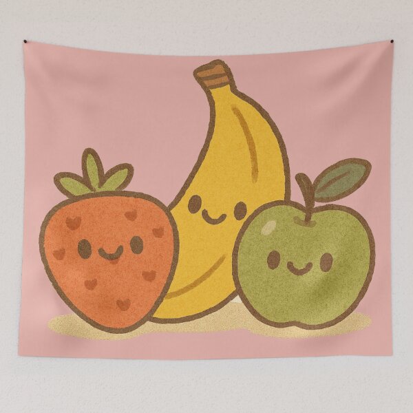 Item preview, Kawaii Fruit Trio Friends designed and sold by Ecosetereos.