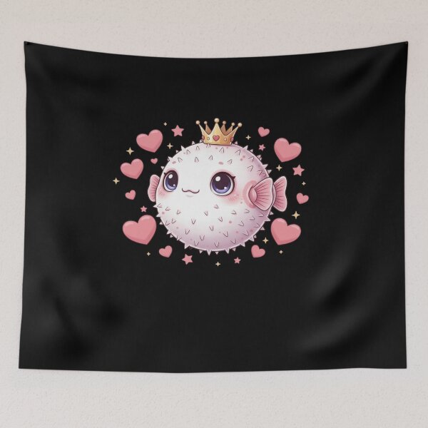 Item preview, Pufferfish Princess Crown Sea Creature Adorable Ocean Animal designed and sold by CORJIDOG-ART.