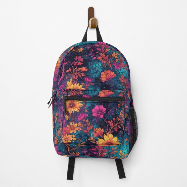 Item preview, Vibrant Floral Mosaic: A Colorful, Cracked Botanical Dreamscape designed and sold by Virtuals1.