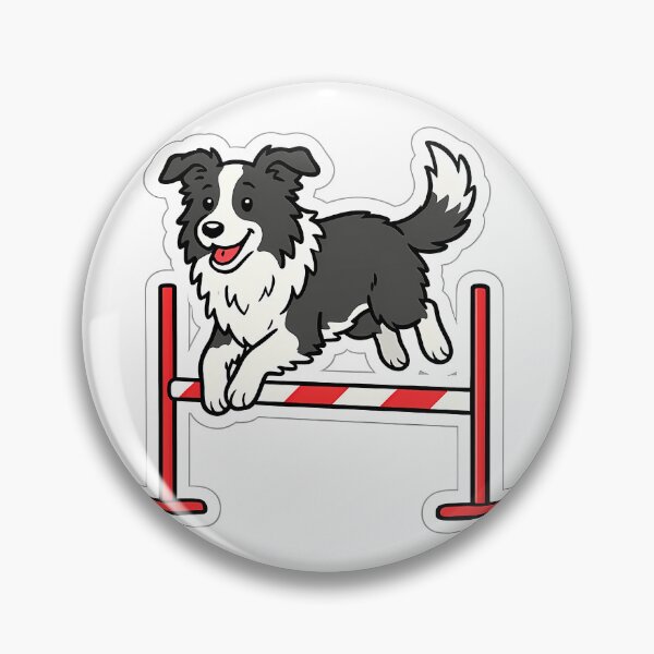 Item preview, Cute Cartoon Border Collie Dog Agility Jump designed and sold by pawco.