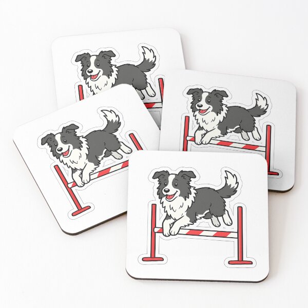 Item preview, Cute Cartoon Border Collie Dog Agility Jump designed and sold by pawco.