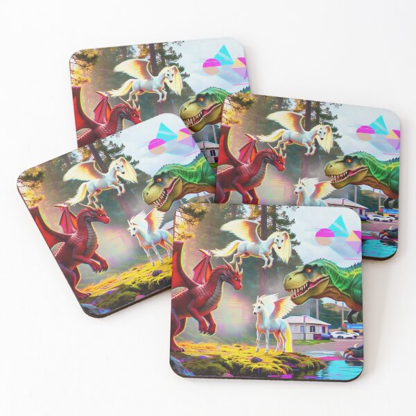 Item preview, Mythical and Prehistoric Creatures - Pegasus, Dragons and Dinosaur designed and sold by NaturePrints.