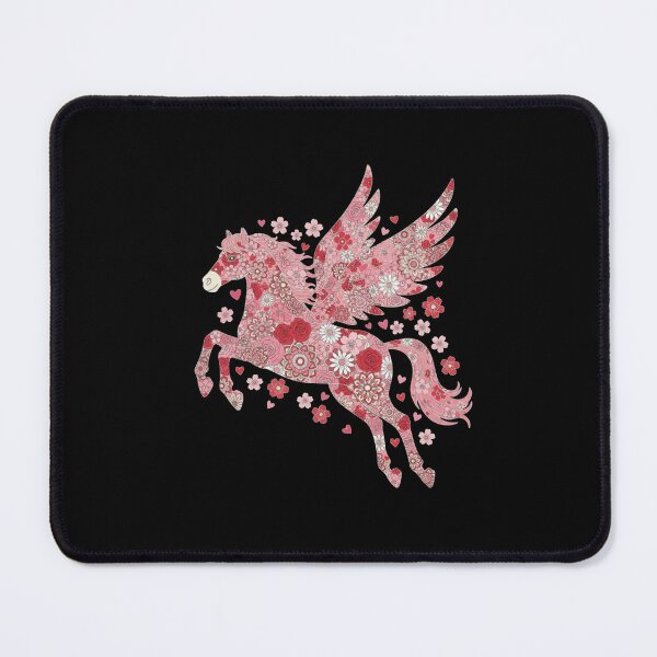 Item preview, Pegasus Floral Hearts Winged Horse Mythical Fantasy designed and sold by CORJIDOG-ART.