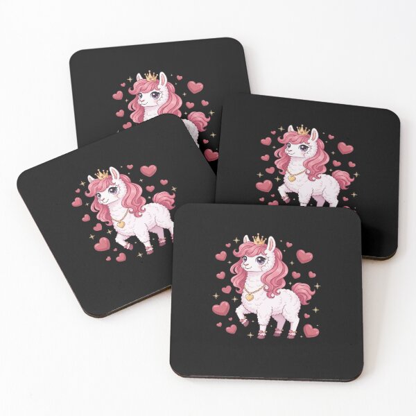 Item preview, Llama Princess Crown Hearts Girl Woman designed and sold by CORJIDOG-ART.