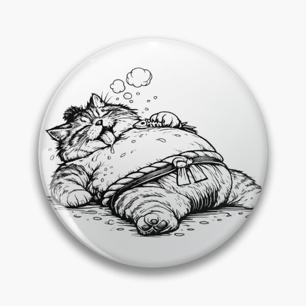 Item preview, Tired sumo cat designed and sold by 0siem.