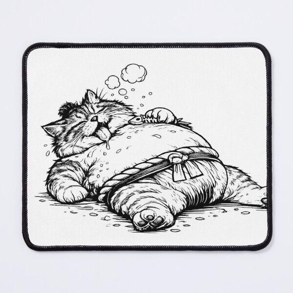 Item preview, Tired sumo cat designed and sold by 0siem.