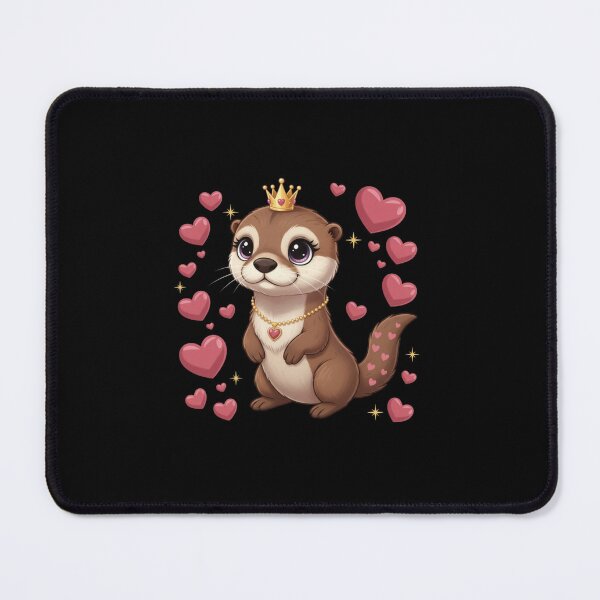 Item preview, Cute Otter Princess Hearts Animal Lover Valentine designed and sold by CORJIDOG-ART.