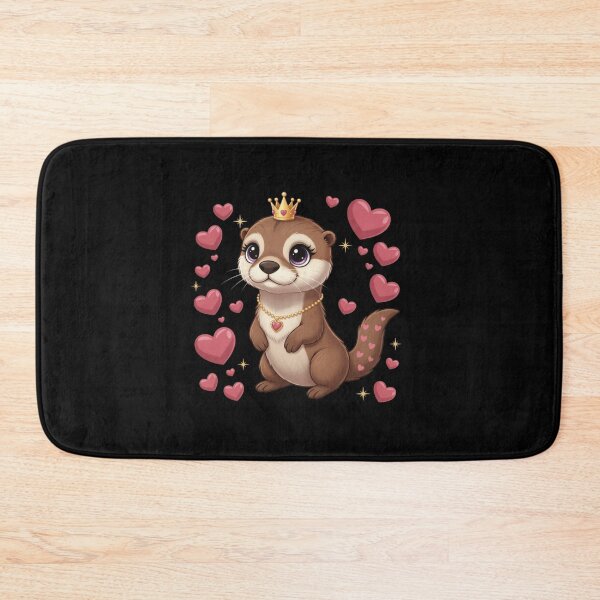 Item preview, Cute Otter Princess Hearts Animal Lover Valentine designed and sold by CORJIDOG-ART.