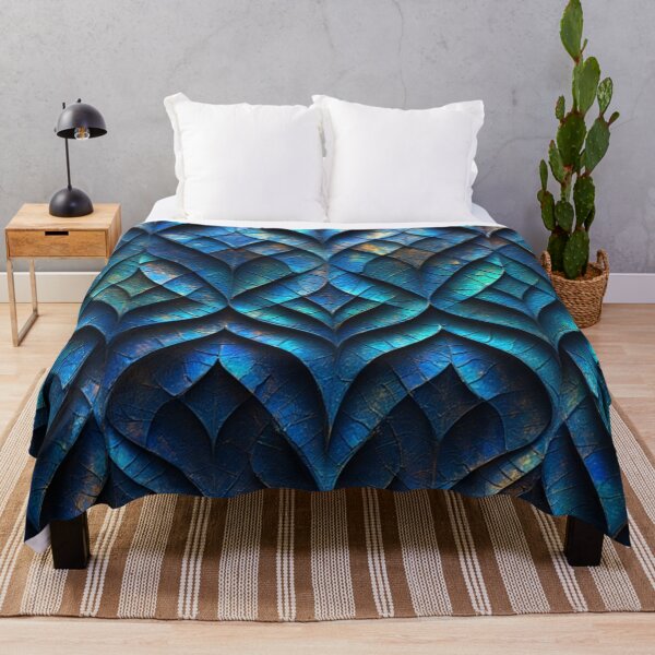 Item preview, Iridescent Petal Pattern, Abstract Fractal Blue Texture designed and sold by Virtuals1.