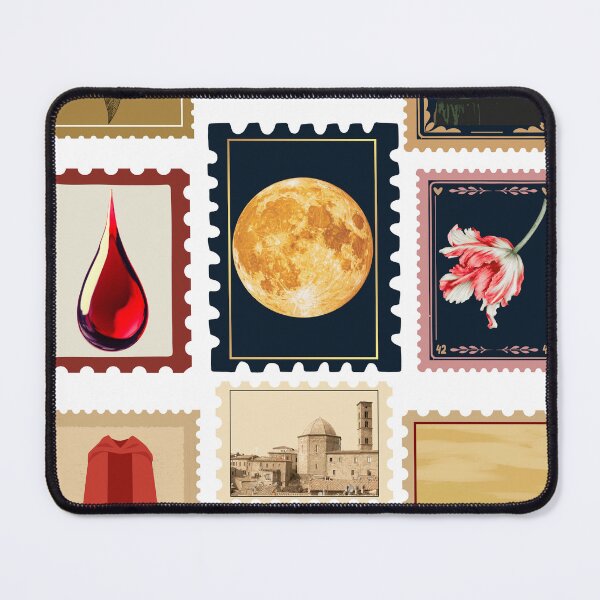 Item preview, New Moon Aesthetic Post Stamp Collage Art designed and sold by inallusha.