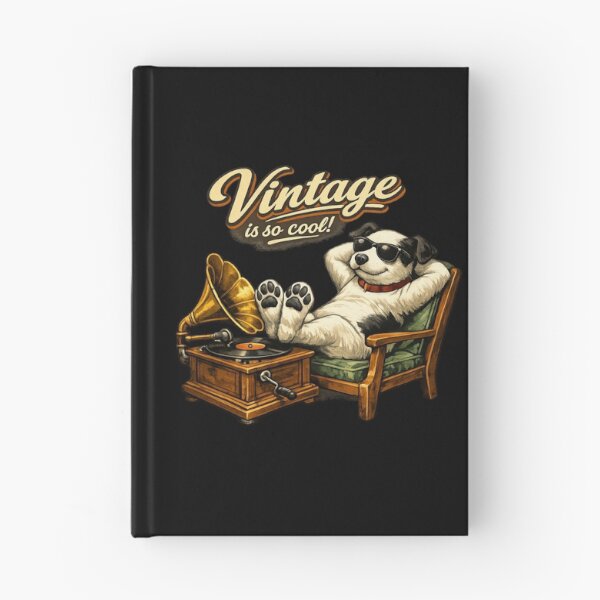 Item preview, Vintage Is So Cool! – Nipper Dog Relaxing with Gramophone Retro Illustration designed and sold by Item Geeks.