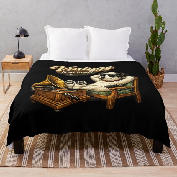 Item preview, Vintage Is So Cool! – Nipper Dog Relaxing with Gramophone Retro Illustration designed and sold by Item Geeks.